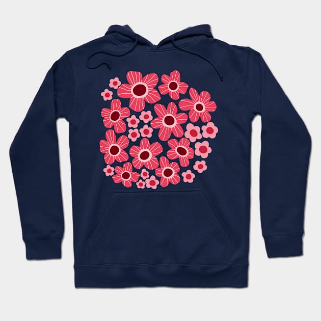 Pink flower power Hoodie by Natalisa